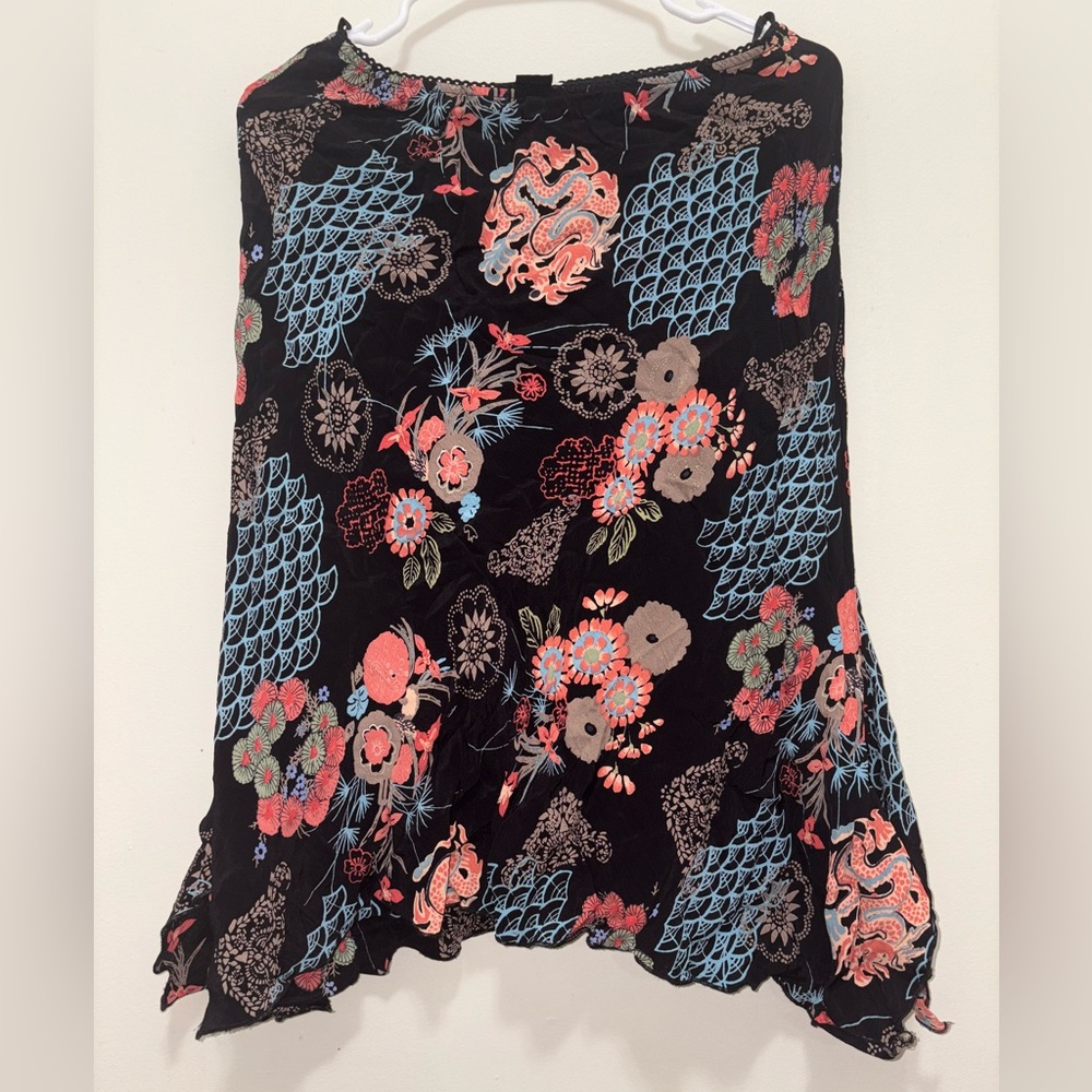 Vintage Skirt with Vibrant Floral Design